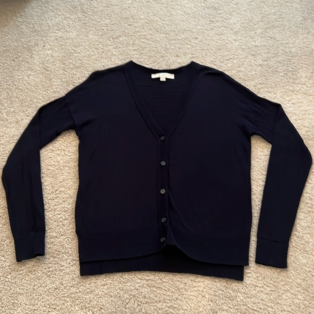 Loft navy blue cardigan, lightweight